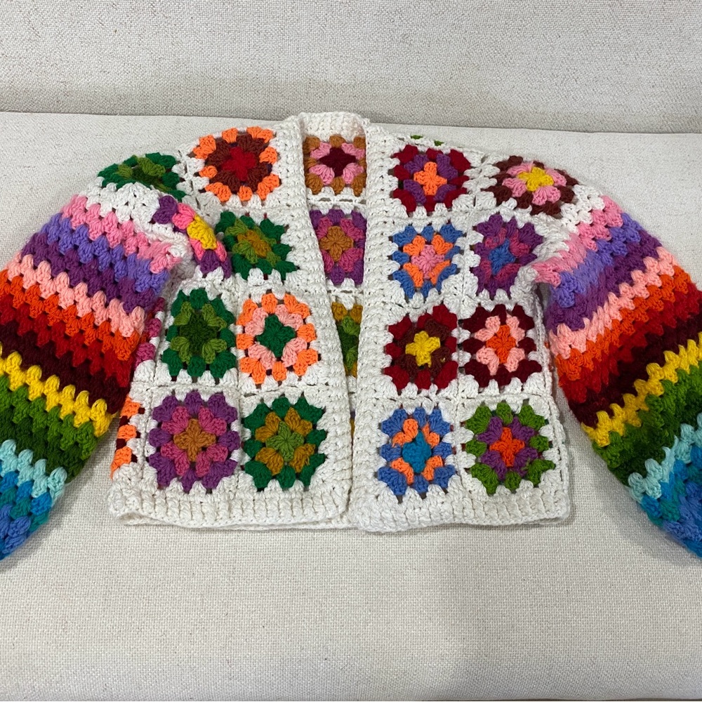 Colorful Crochet Cardigan